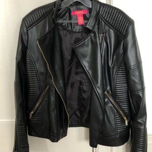 Black Catherina Pleather Jacket